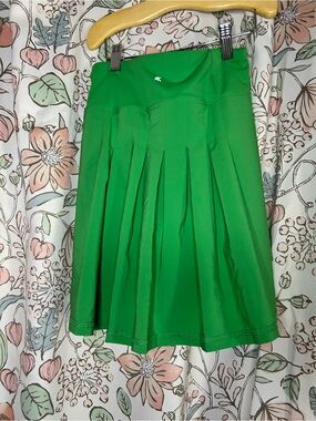 Kyodan Bright Green Pleated Skater Skirt